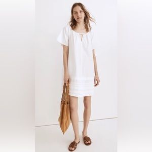Madewell white poplin dress. NWT.